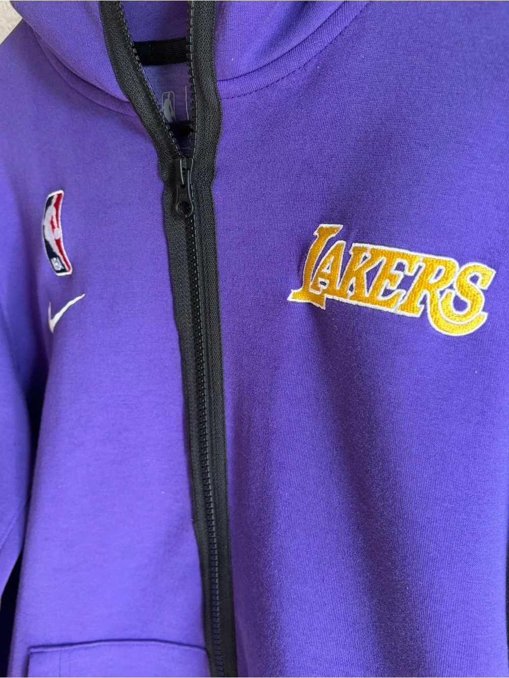 Los Angeles Lakers Nike Authentic Showtime Zip Jacket - Boys XL Excellent!